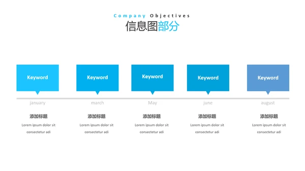 蓝色简洁风格公司简介商务通用PPT模板