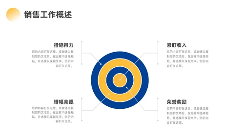蓝色黄色励志风实拍攀登销售工作总结