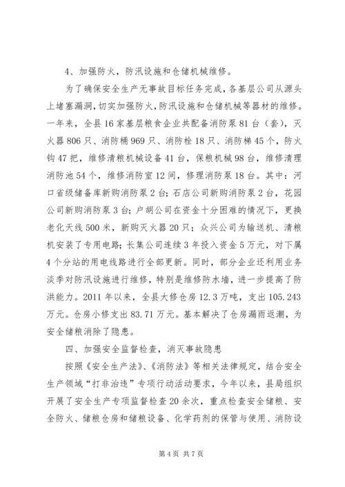 县粮食局XX年度安全生产目标管理自评报告.docx