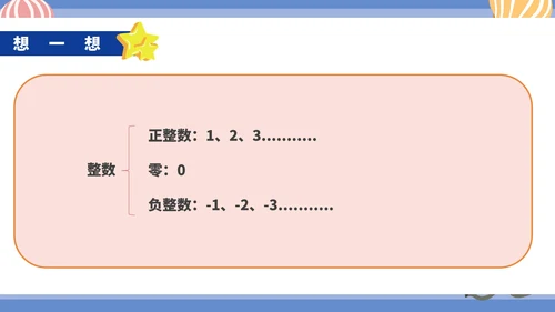 蓝色卡通风初一数学上册正数和负数课件PPT模板