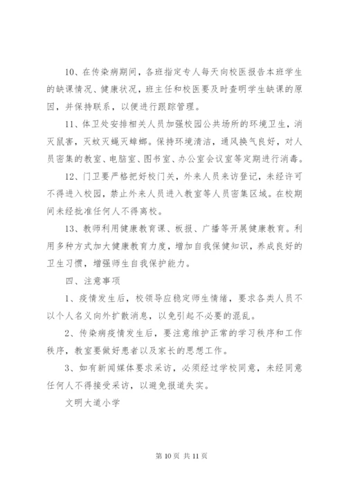 大坪小学传染病防控应急处理预案.docx