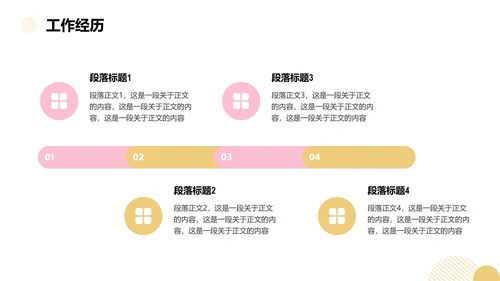 黄粉色多巴胺卡通三维大学生个人简历PPT模板