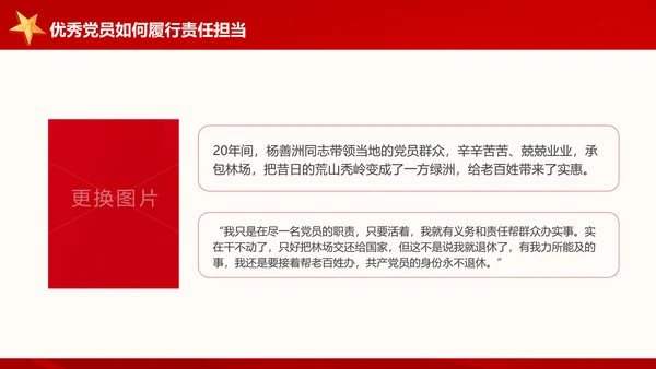 讲奉献有作为做合格共产党员党课党员培训PPT模板