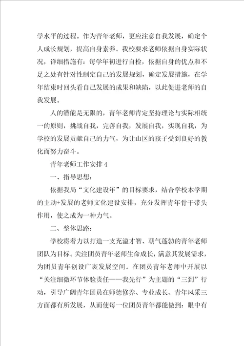 青年教师工作计划