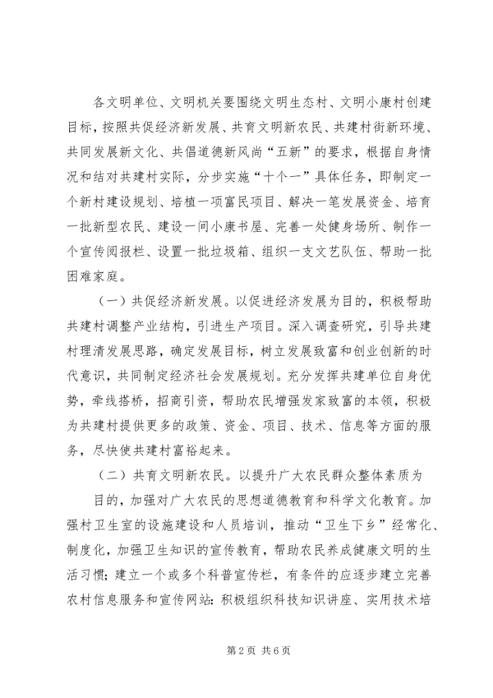 关于在全市广泛开展“城乡文明结对共建”活动的实施意见 (2).docx