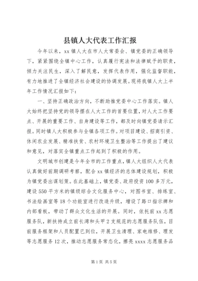 县镇人大代表工作汇报.docx