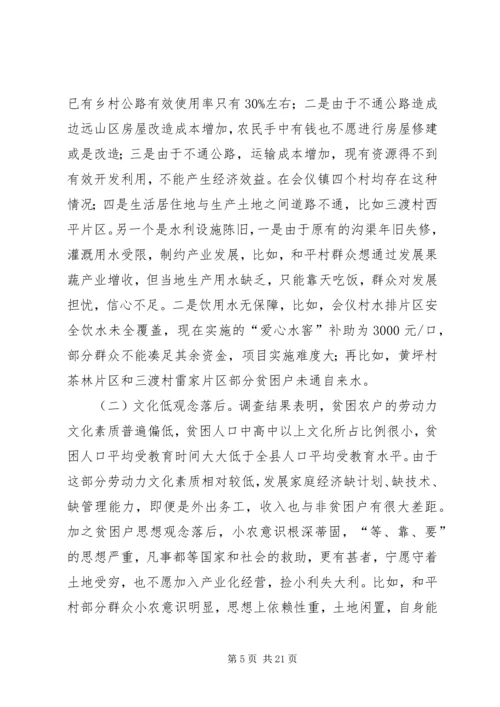 乡镇实施精准扶贫专题调研报告.docx