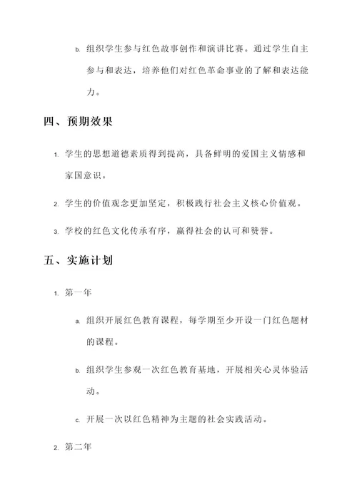 弘扬学校红色精神策划案