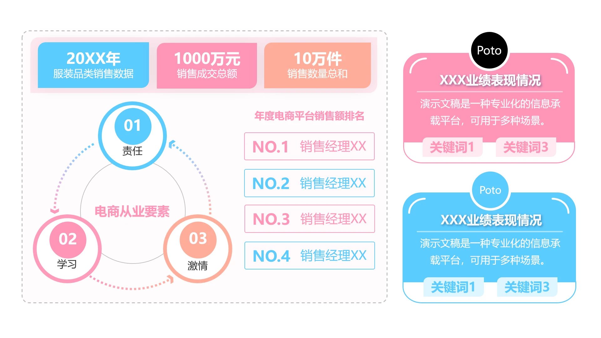 工作组合图单页PPT模板