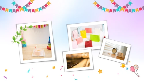 生日会宴寿诞生日快乐百天周岁PPT模板