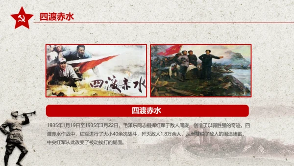 学习红军长征PPT模板80周年党课