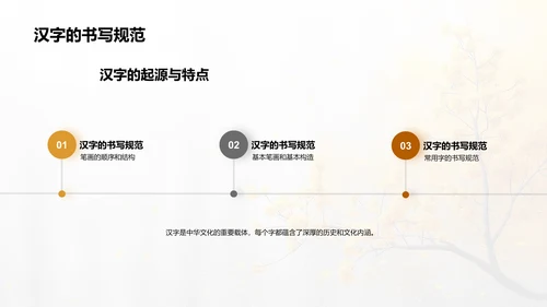 汉字知识讲解PPT模板