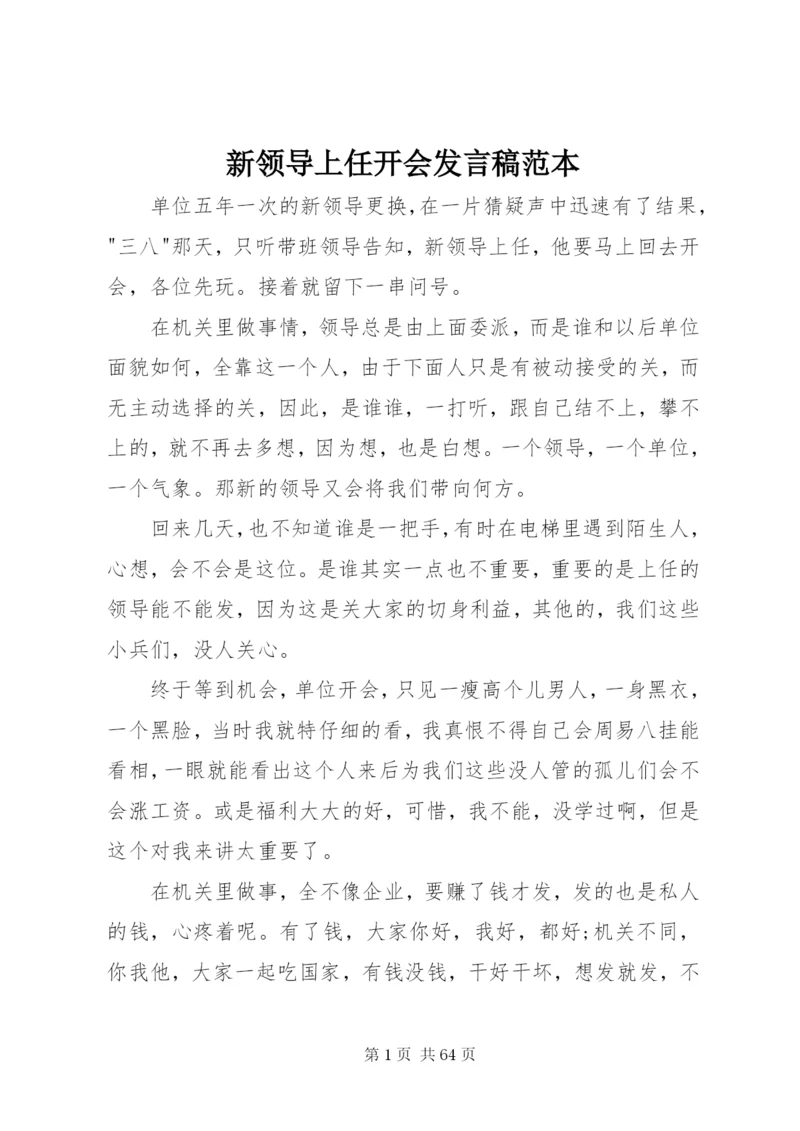 新领导上任开会讲话稿范本.docx