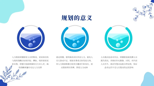 蓝色简约风人资管理ppt模板