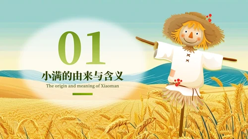 小满节气插画风教育通用模板PPT模板