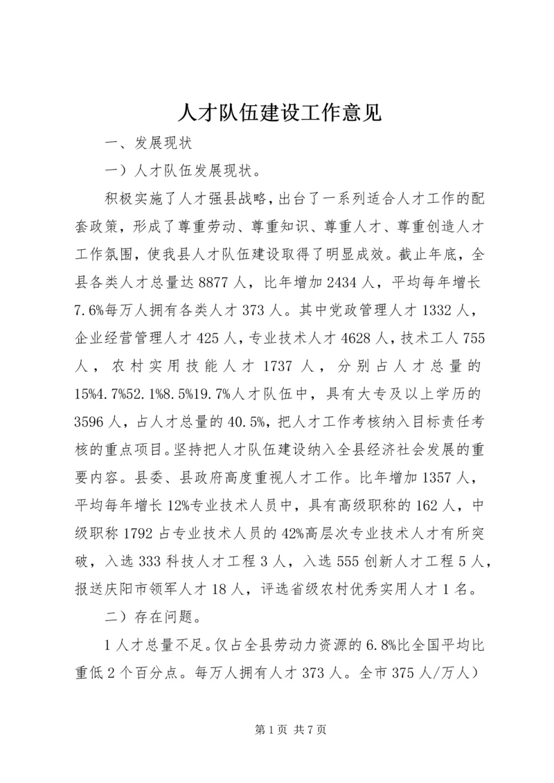 人才队伍建设工作意见.docx