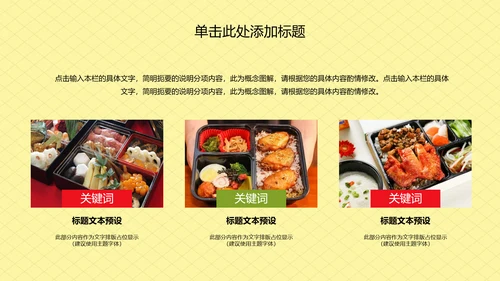 外卖订餐美食到家外卖快送工作报告PPT模板