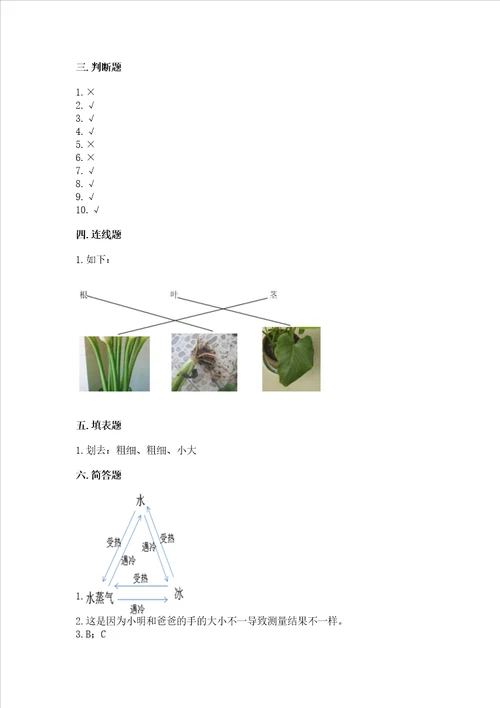 教科版科学一年级上册期末测试卷能力提升word版