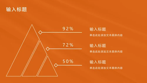 橙色极简营销方案PPT模板