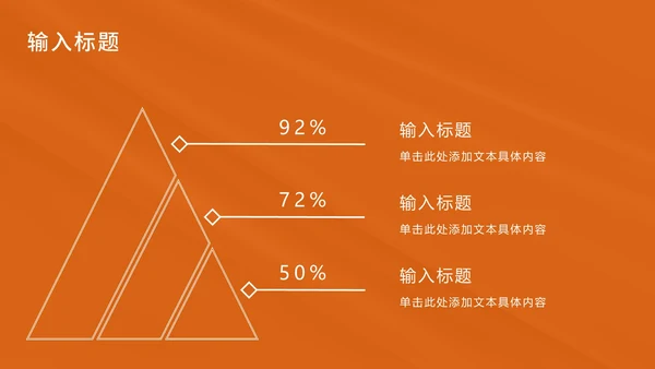 橙色极简营销方案PPT模板