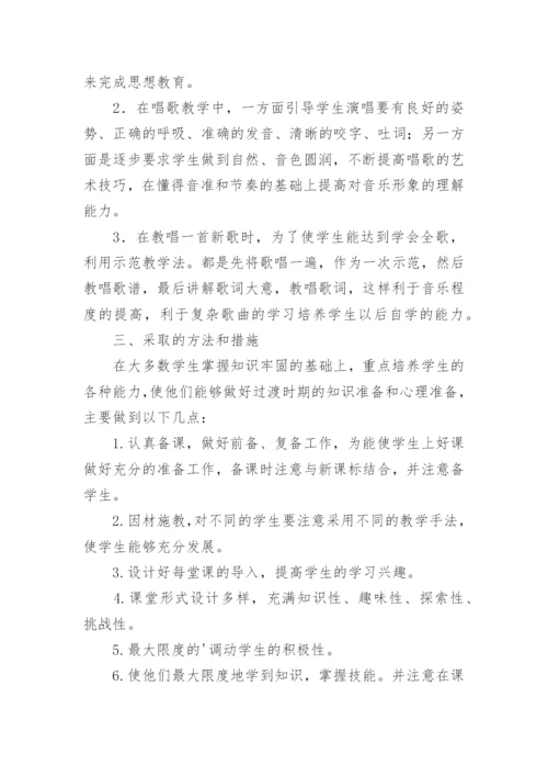 四年级下册音乐教学工作总结_6.docx