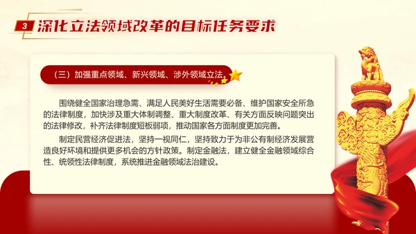 党的二十届三中全会深化立法领域改革专题党课PPT