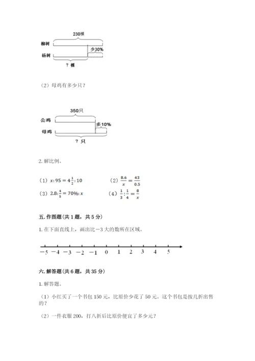 石家庄市赵县六年级下册数学期末测试卷及参考答案一套.docx
