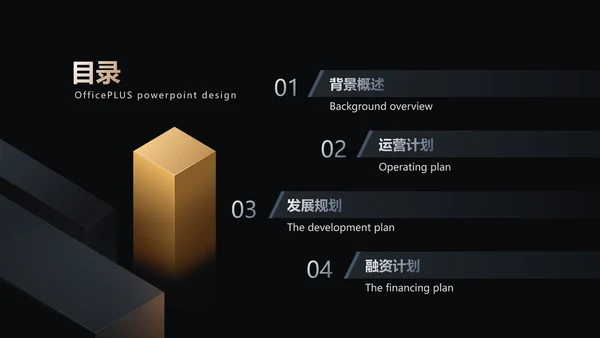 黑金奢华风商业计划书