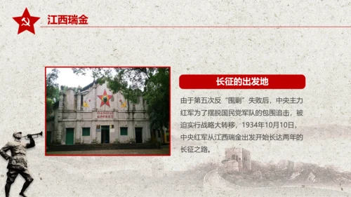学习红军长征PPT模板80周年党课