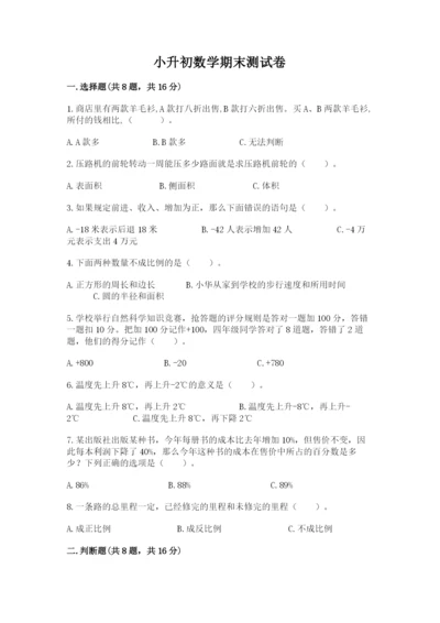 小升初数学期末测试卷及完整答案【名师系列】.docx