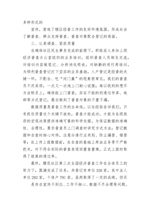 社区经济普查工作总结.docx