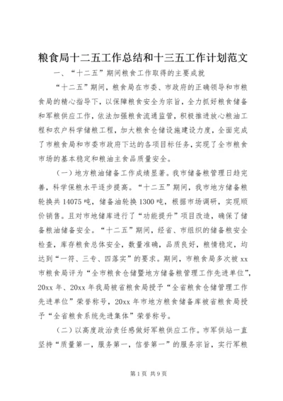 粮食局十二五工作总结和十三五工作计划范文.docx