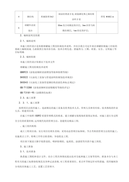 球罐防腐工程施工设计方案.docx