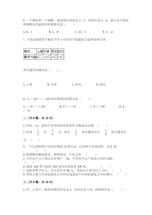 小学毕业班数学检测卷含答案（突破训练）.docx