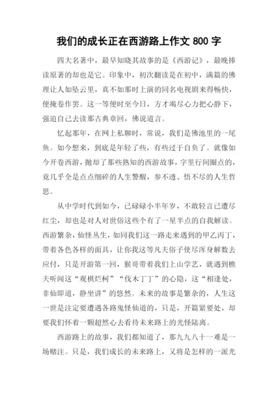 我们的成长正在西游路上作文800字.docx