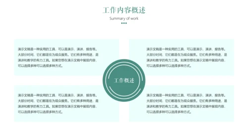 绿植小清新工作总结汇报通用PPT模板