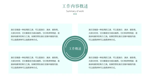 绿植小清新工作总结汇报通用PPT模板