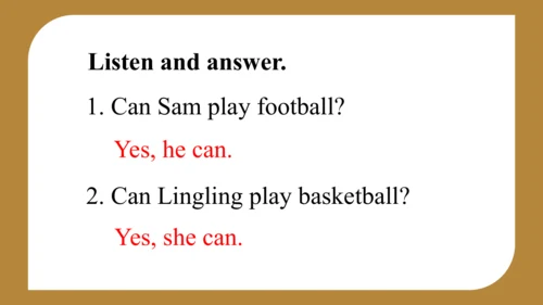 Module 5 Unit 2 Can Sam play football?  课件(共29张PPT