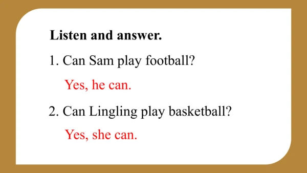 Module 5 Unit 2 Can Sam play football?  课件(共29张PPT