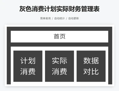 灰色消费计划实际财务管理表