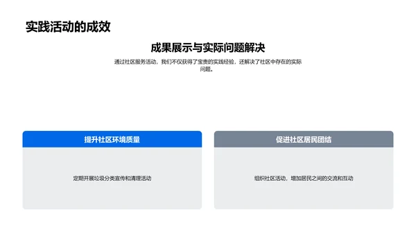 社区服务成果