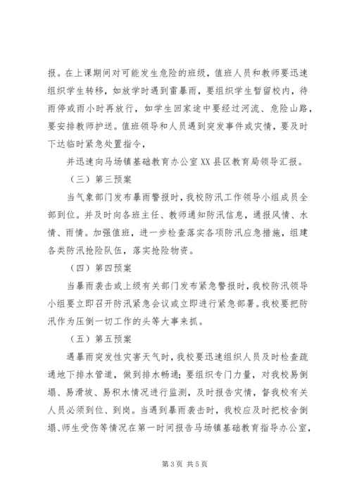 马场镇波那小学汛期安全工作应急预案.docx