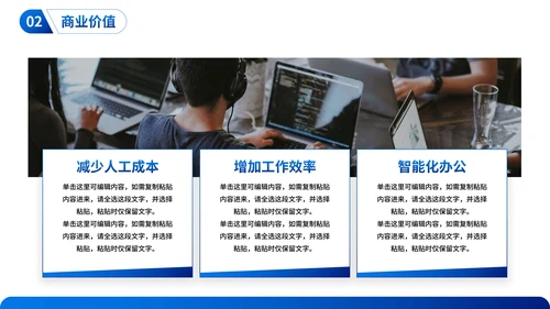实景商务高级商业模式画布商业计划PPT模板