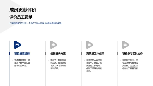 人资月度工作总结PPT模板