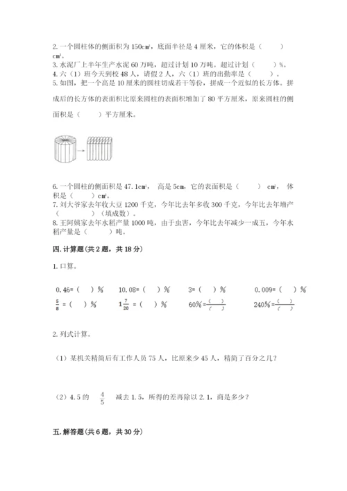 苏教版六年级下册数学期中测试卷附完整答案【全优】.docx