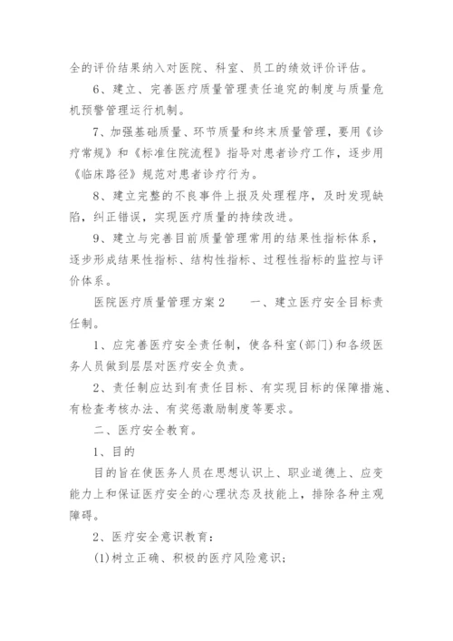 医院医疗质量管理方案.docx