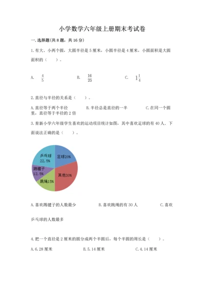 小学数学六年级上册期末考试卷含完整答案（名师系列）.docx