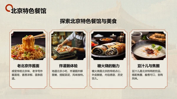 红色摄影风北京城市地标与历史文化探索PPT模板
