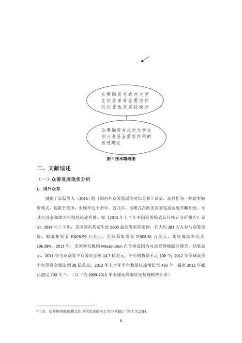 众筹融资模式对大学生创新创业的作用探究——以杭州地区为例--研究报告.docx