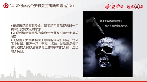 世界禁毒日宣传禁毒知识教学PPT模板